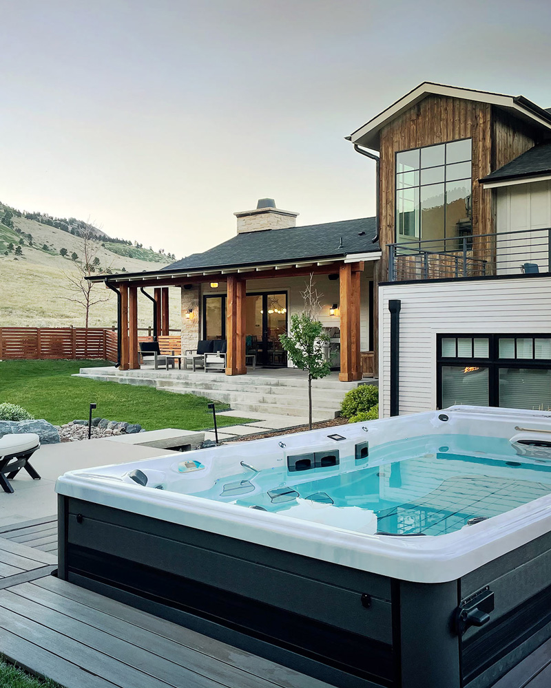 house and hot tub