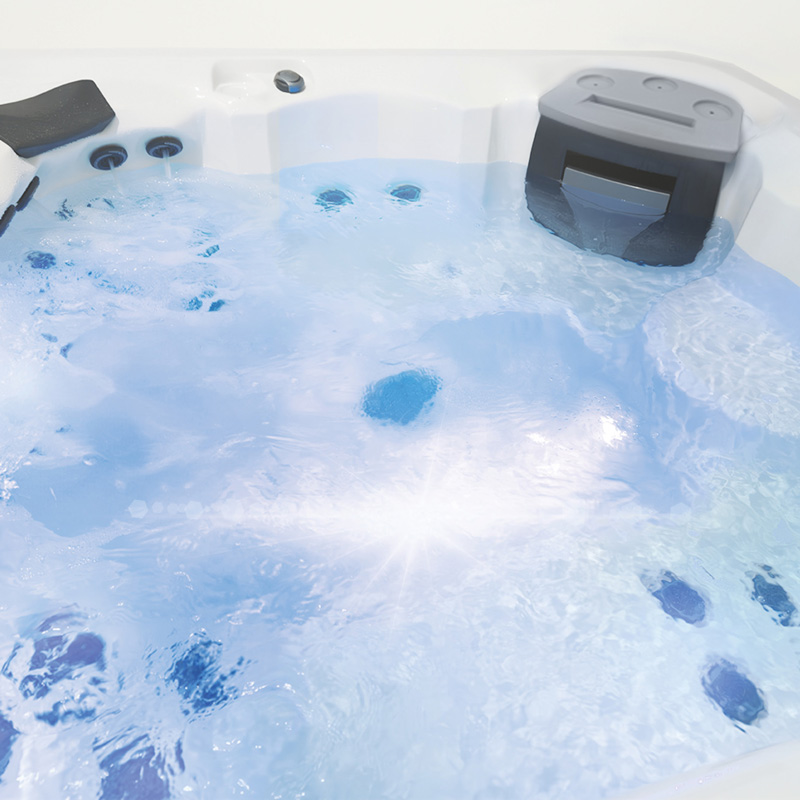 a spa with water and bubbles