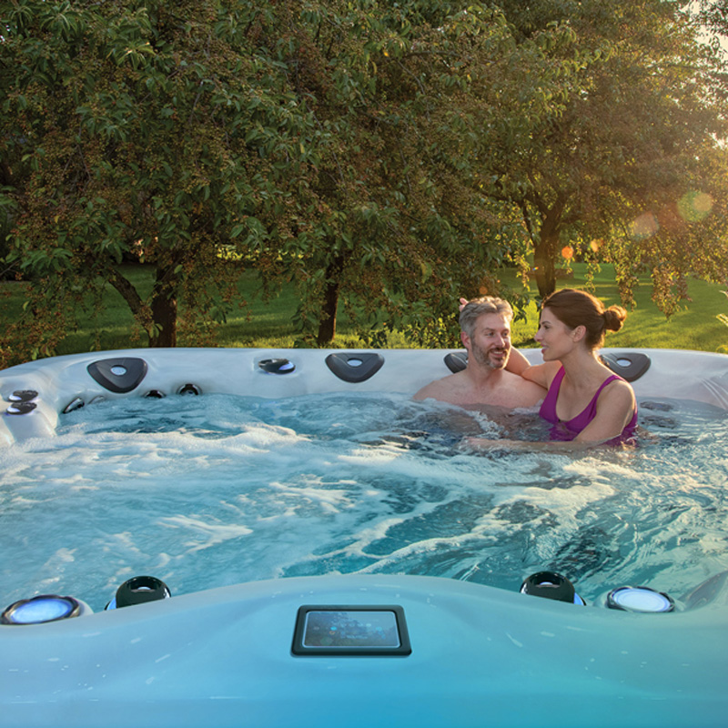 couple in a hot tub