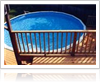 Swim spa installed next to a deck